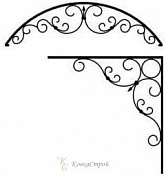 Кованый козырек №31 в Екатеринбурге фото
