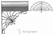 Кованый козырек №17 в Екатеринбурге фото
