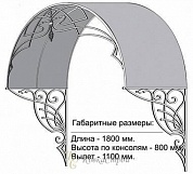 Кованый козырек №21 в Екатеринбурге фото
