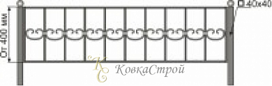 Кованая оградка №81 в Екатеринбурге фото
