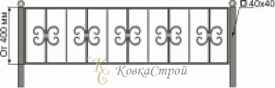 Кованая оградка №79 в Екатеринбурге фото
