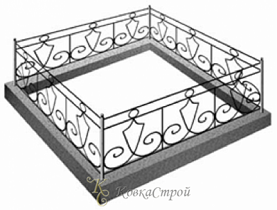 Ритуальная оградка №109 в Екатеринбурге фото

