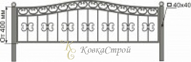 Кованая оградка №110 в Екатеринбурге фото
