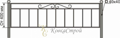 Кованая оградка №74 в Екатеринбурге фото
