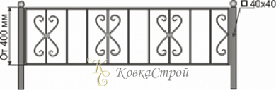 Кованая оградка №78 в Екатеринбурге фото
