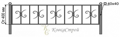 Кованая оградка №53 в Екатеринбурге фото
