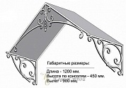 Кованый козырек №23 в Екатеринбурге фото
