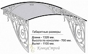 Кованый козырек №20 в Екатеринбурге фото

