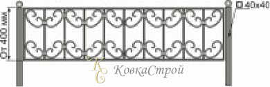 Кованая оградка №92 в Екатеринбурге фото
