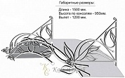Кованый козырек №26 в Екатеринбурге фото
