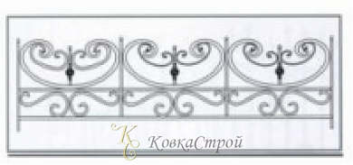 Кованая оградка №127 в Екатеринбурге фото
