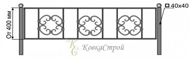 Кованая оградка №55 в Екатеринбурге фото
