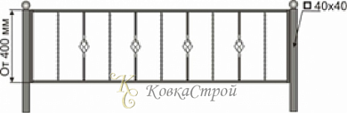 Кованая оградка №82 в Екатеринбурге фото
