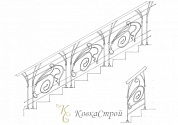 Кованые перила №45 в Екатеринбурге фото
