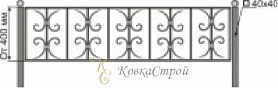 Кованая оградка №88 в Екатеринбурге фото

